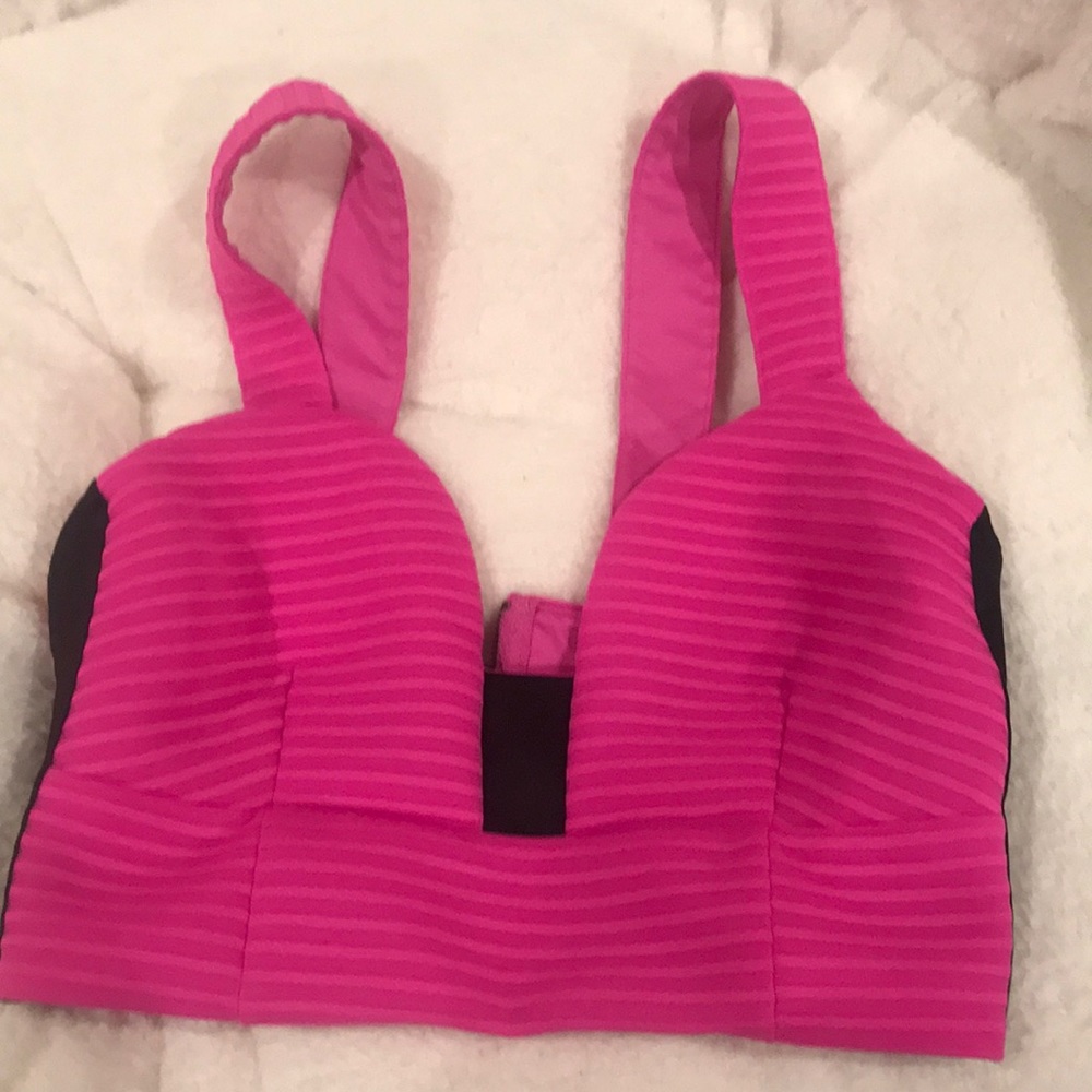 Hot Pink and Black crop top